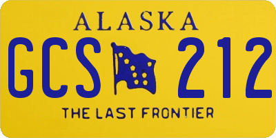 AK license plate GCS212