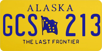 AK license plate GCS213