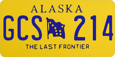 AK license plate GCS214