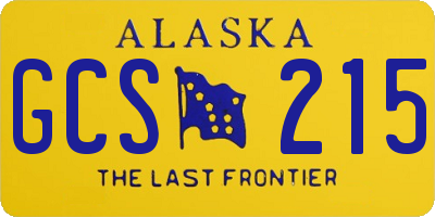 AK license plate GCS215
