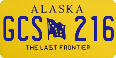 AK license plate GCS216