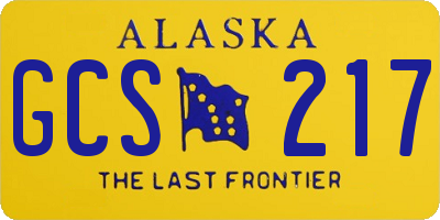 AK license plate GCS217