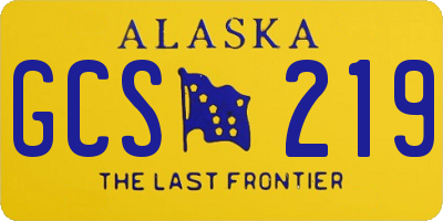 AK license plate GCS219