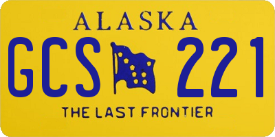 AK license plate GCS221