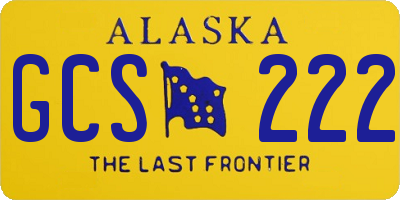 AK license plate GCS222