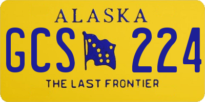 AK license plate GCS224