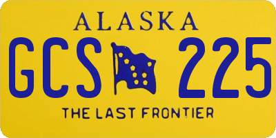 AK license plate GCS225