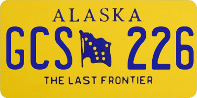 AK license plate GCS226