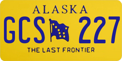AK license plate GCS227