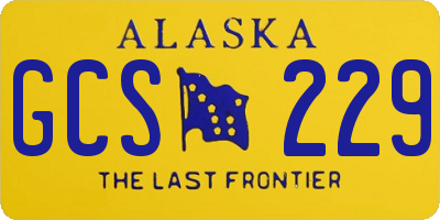 AK license plate GCS229