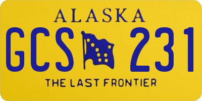 AK license plate GCS231