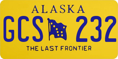 AK license plate GCS232
