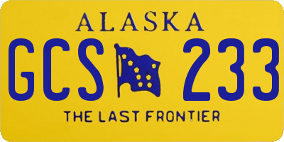 AK license plate GCS233