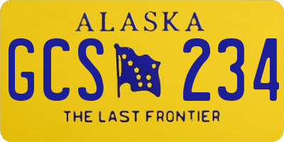 AK license plate GCS234