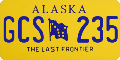 AK license plate GCS235
