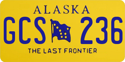 AK license plate GCS236