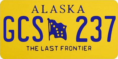 AK license plate GCS237