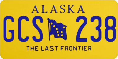 AK license plate GCS238
