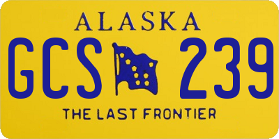 AK license plate GCS239