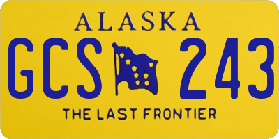 AK license plate GCS243