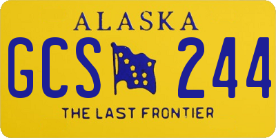 AK license plate GCS244