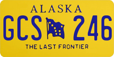 AK license plate GCS246