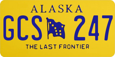 AK license plate GCS247