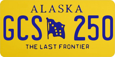 AK license plate GCS250