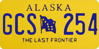 AK license plate GCS254