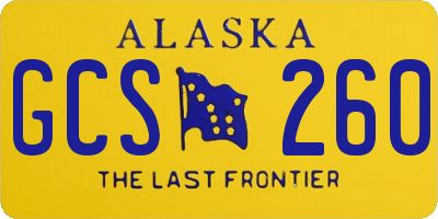 AK license plate GCS260