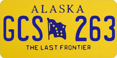 AK license plate GCS263