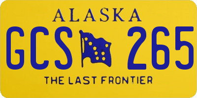 AK license plate GCS265