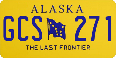 AK license plate GCS271