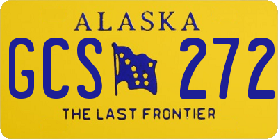 AK license plate GCS272