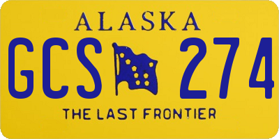 AK license plate GCS274