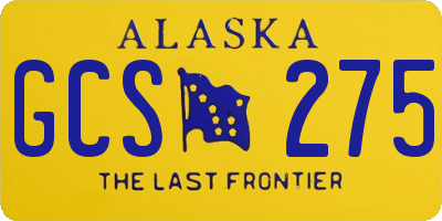AK license plate GCS275