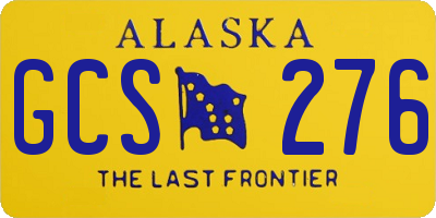 AK license plate GCS276