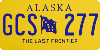 AK license plate GCS277