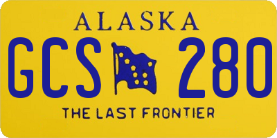 AK license plate GCS280