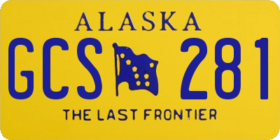 AK license plate GCS281