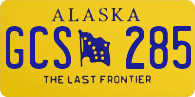 AK license plate GCS285