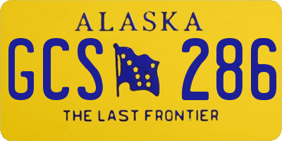 AK license plate GCS286