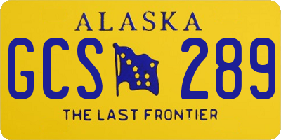 AK license plate GCS289