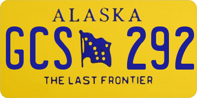 AK license plate GCS292