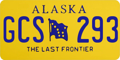 AK license plate GCS293