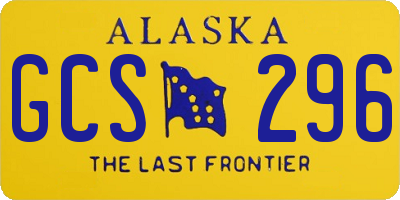 AK license plate GCS296