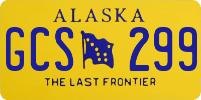 AK license plate GCS299