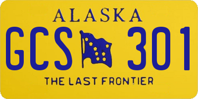 AK license plate GCS301
