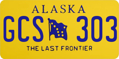 AK license plate GCS303
