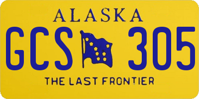 AK license plate GCS305